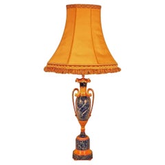 Tall Neoclassical Lamp Marble And Gilded Bronze
