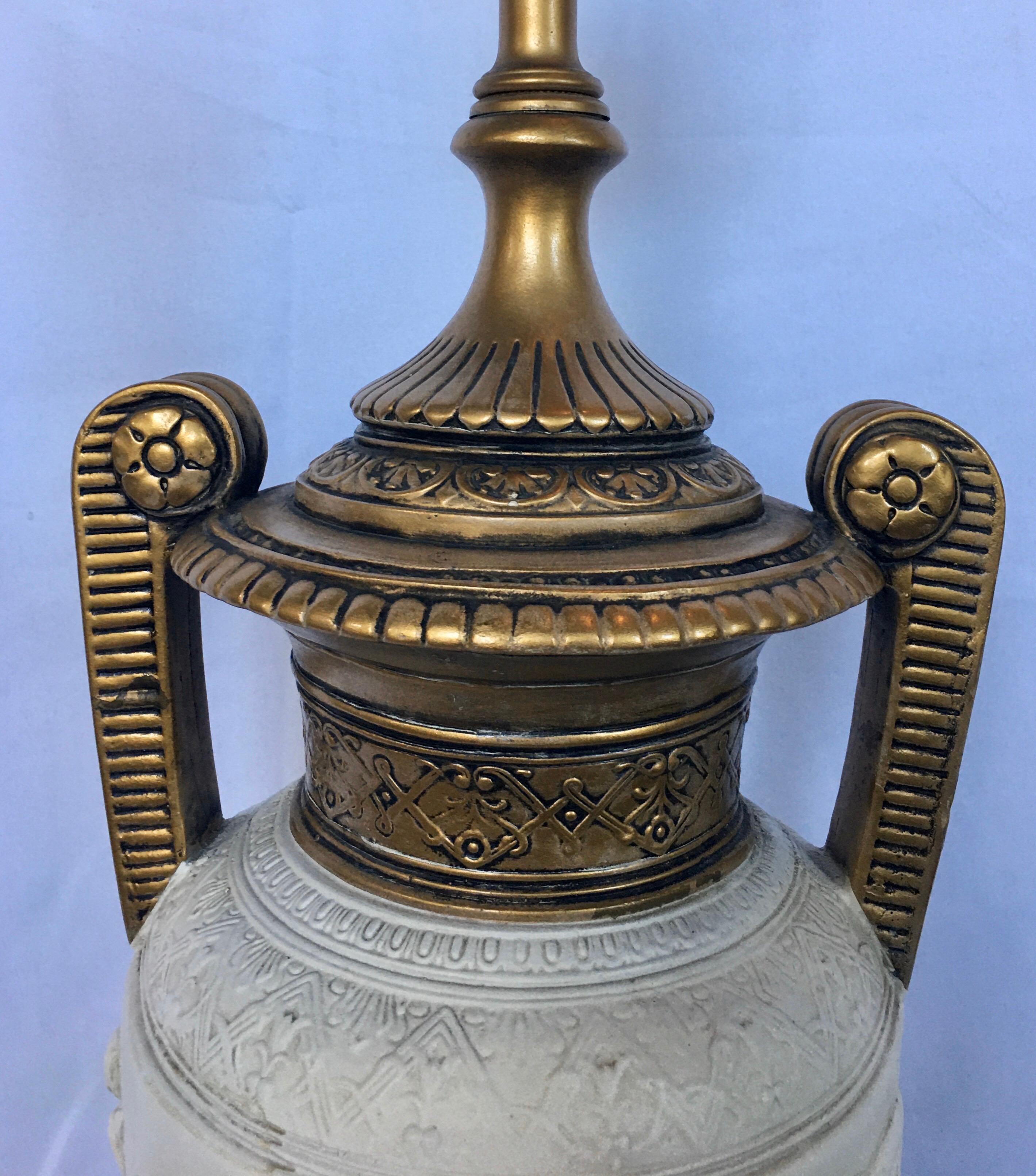 Tall Neoclassical Style Figure Handled Urn Table Lamp 4