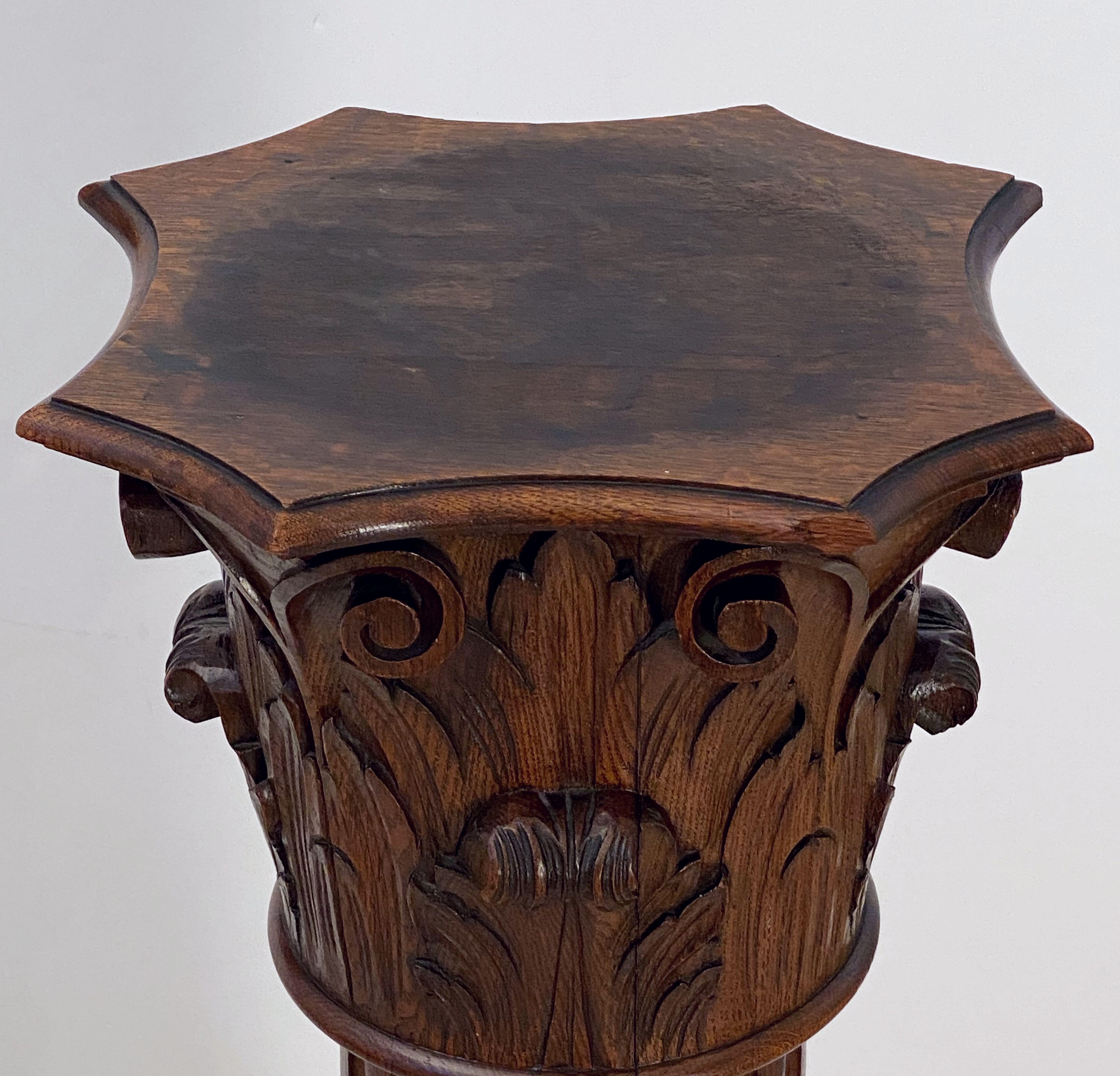 wood pedestal stand