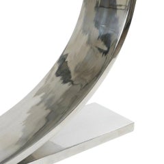 Tall Nickel Plated "Z" Side Table