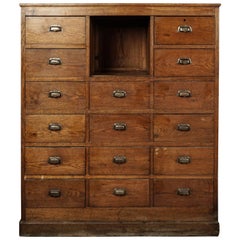 Tall Oak Chest of Drawers from France, circa 1940