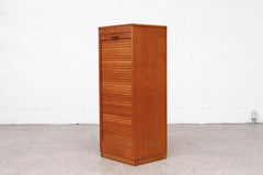 Tall Oak Eeka File Cabinet with Tambourd Door