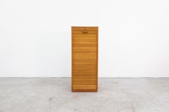 Tall Oak Eeka Filing Cabinet with Tambour Door