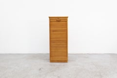 Tall Oak Eeka Filing Cabinet with Tambour Door