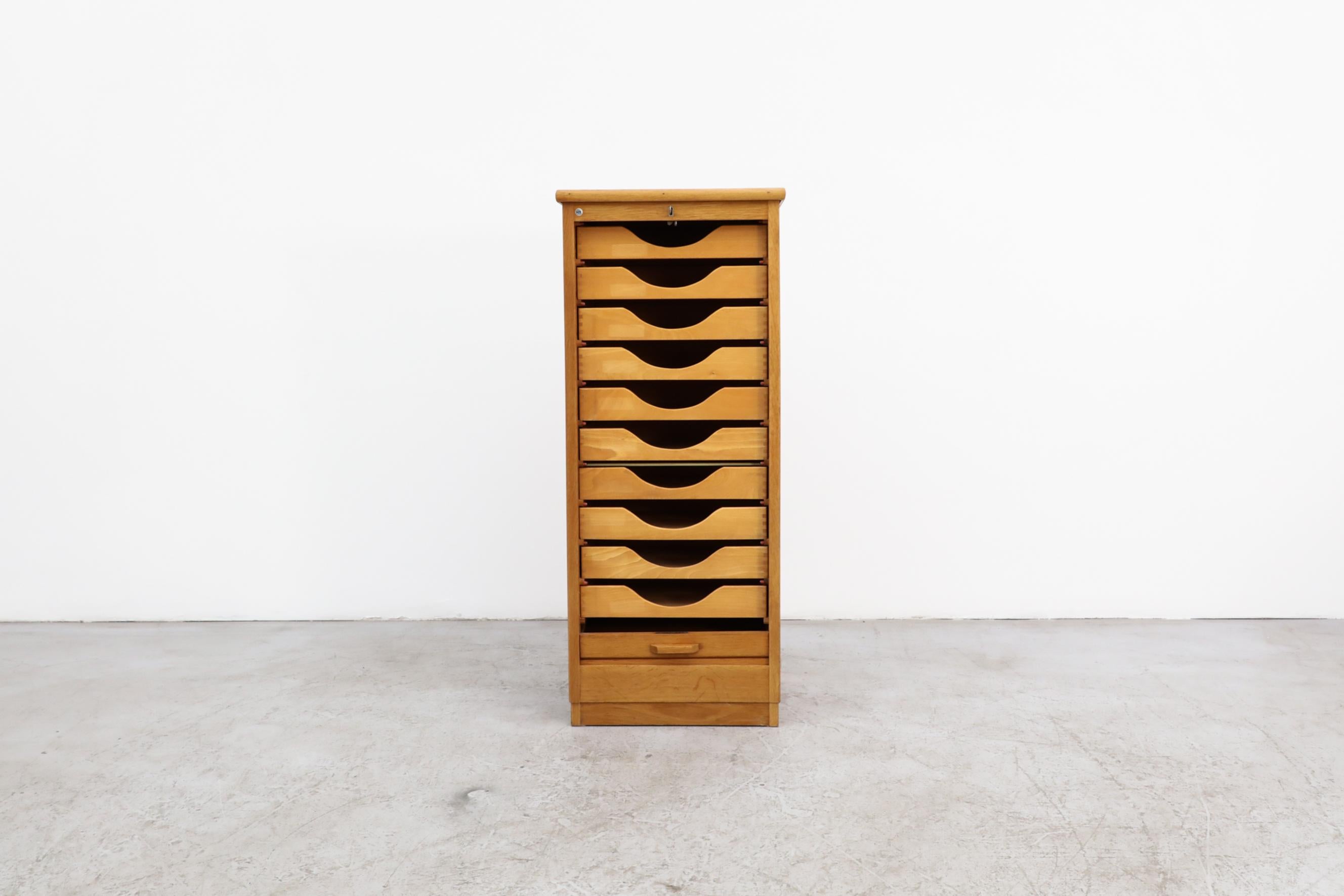 tall wooden filing cabinet