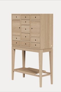 Tall Oak Sideboard Cabinet