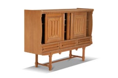 Tall Oak Sideboard in the Manner of Henry Kjaernulf