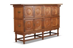 Axel O. Röck Tall Oak Sideboard Eith Eight Circular Doors