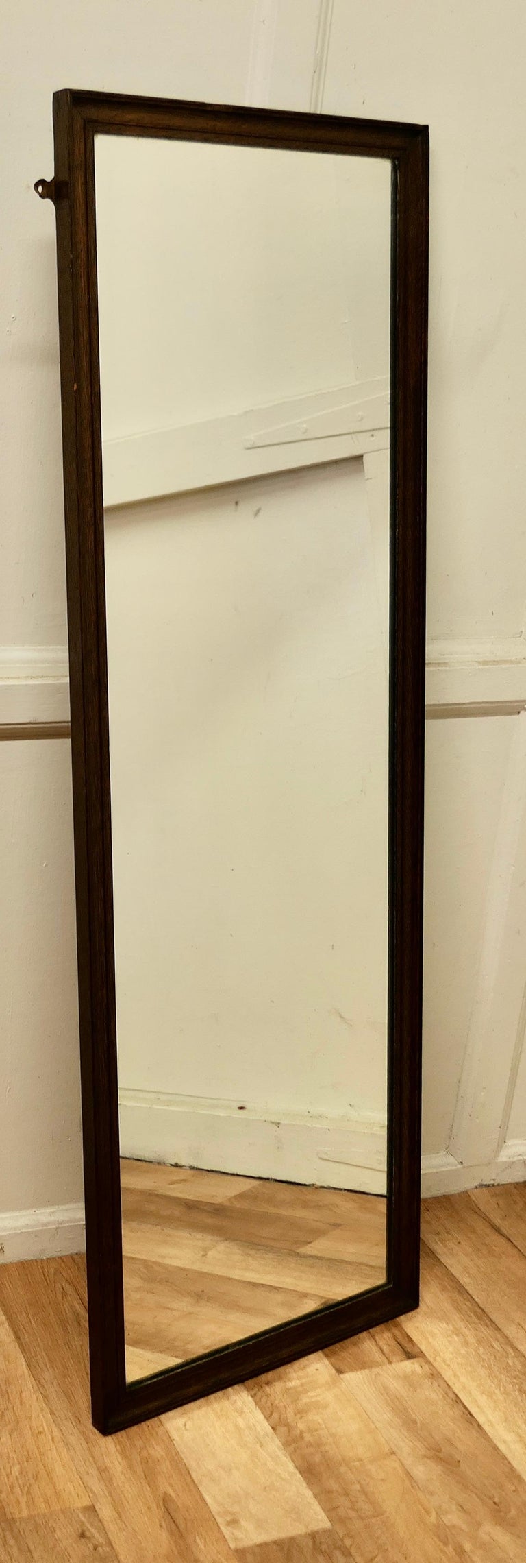 Tall Oak Wall Hanging Dressing Mirror For Sale at 1stDibs