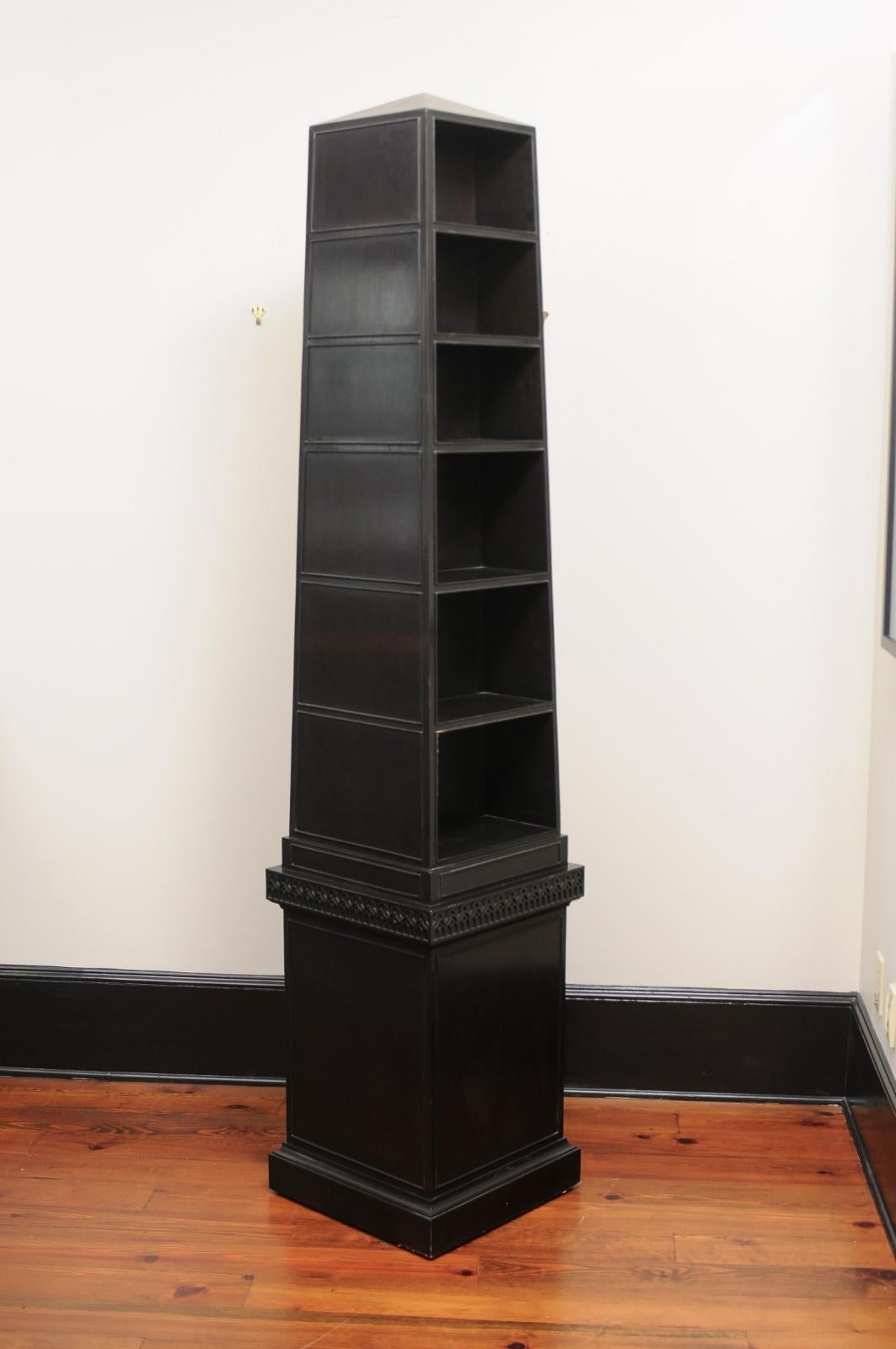 Tall Obelisk Bookcase by Baker 6