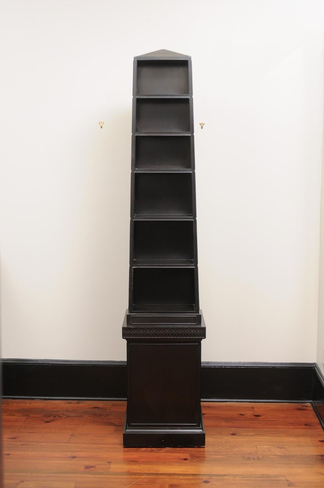 Tall Obelisk Bookcase by Baker 7