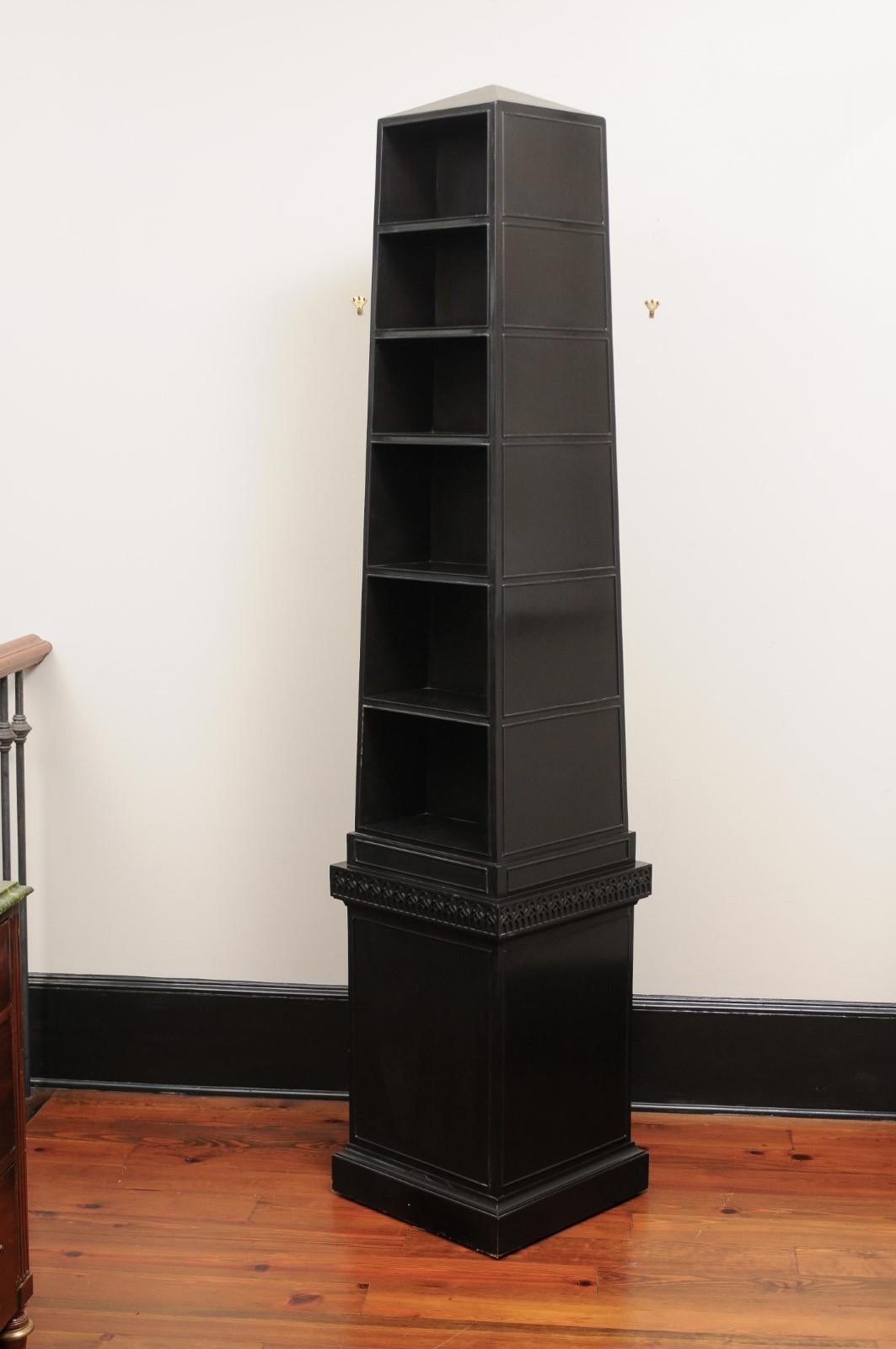 Tall Obelisk Bookcase by Baker 8
