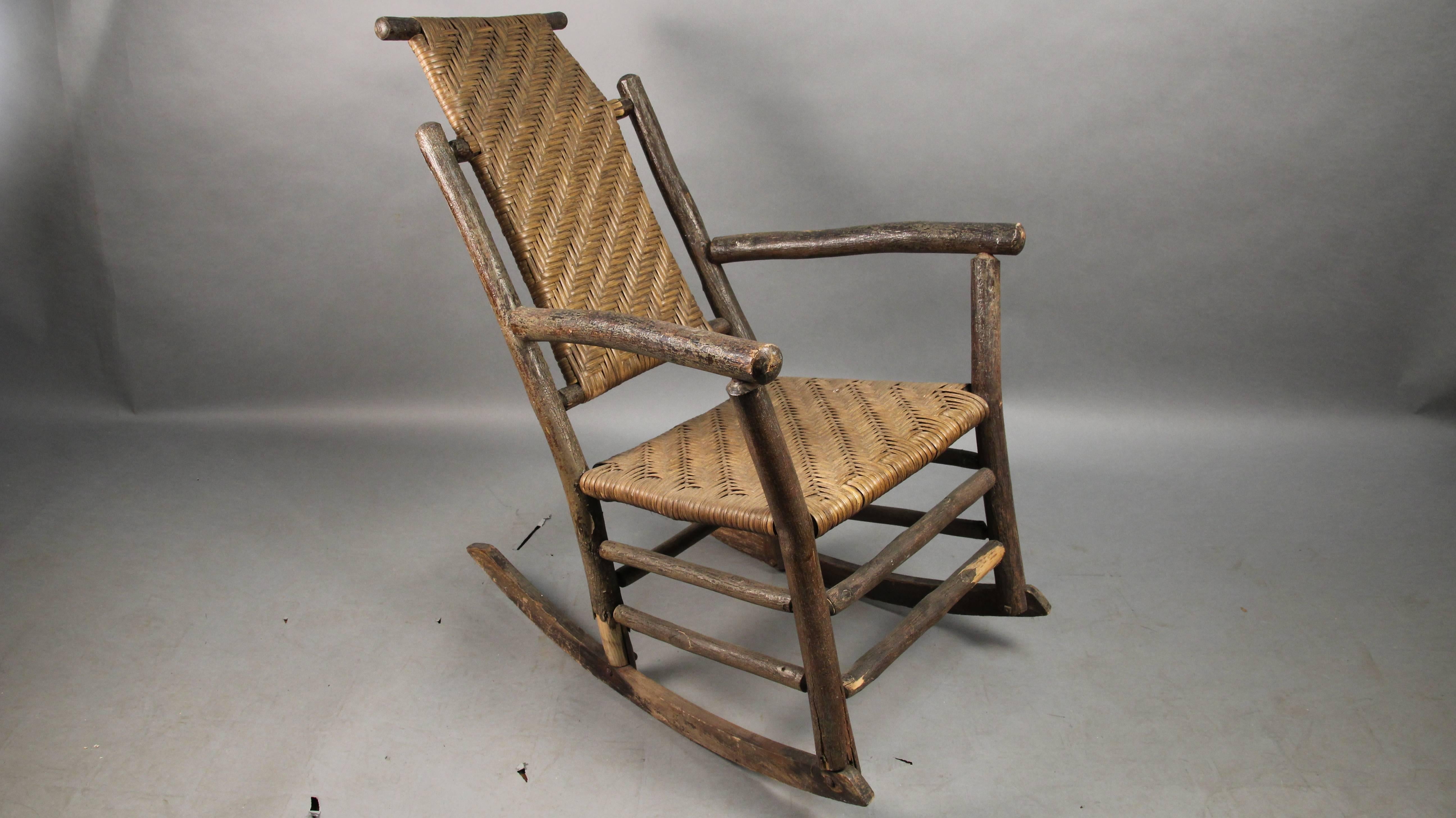 Hard to find all original Old Hickory rocker. Great original condition.