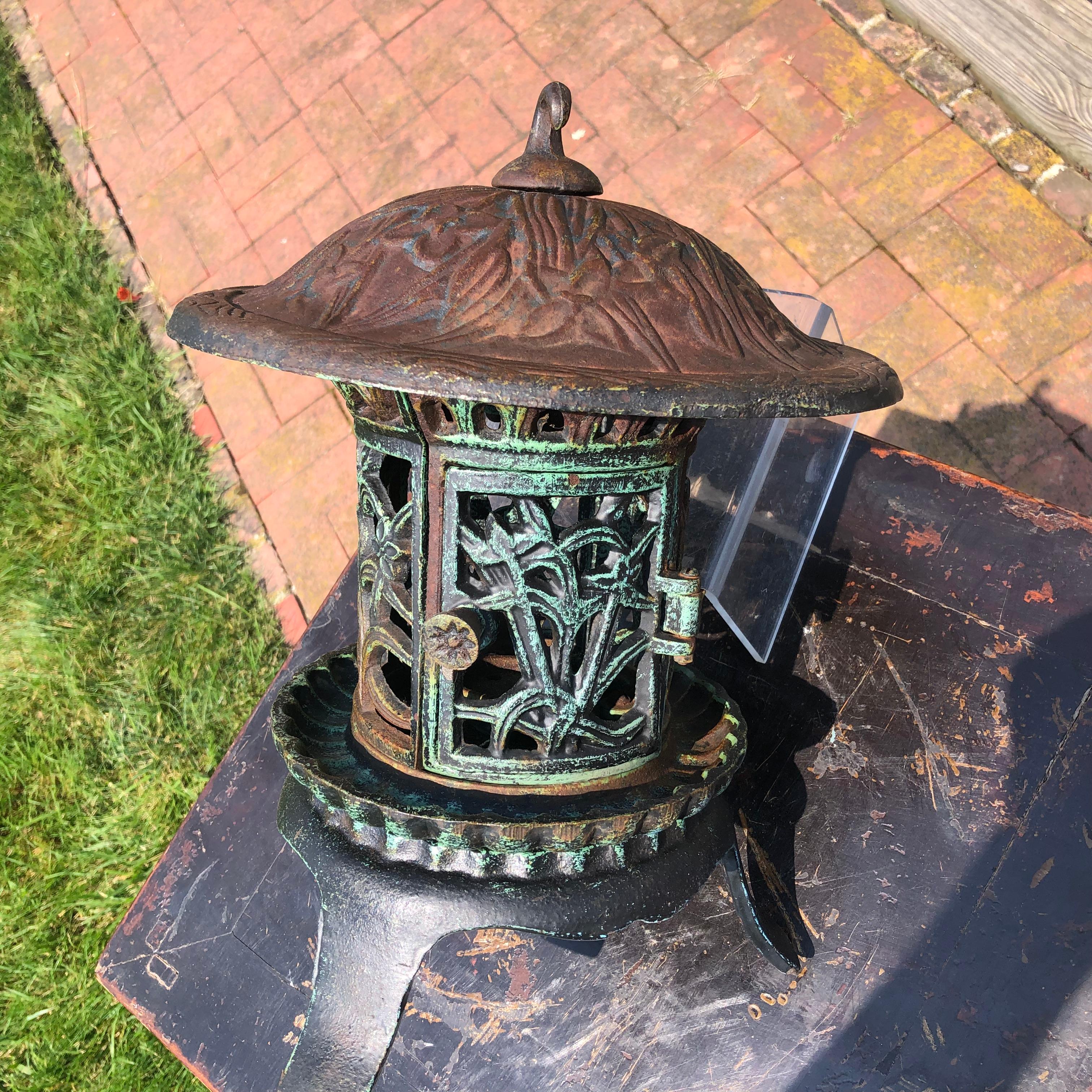 Tall Old Round Garden Lantern 