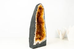 Tall Orange Citrine Crystal Geode Cathedral with Sparkly Points