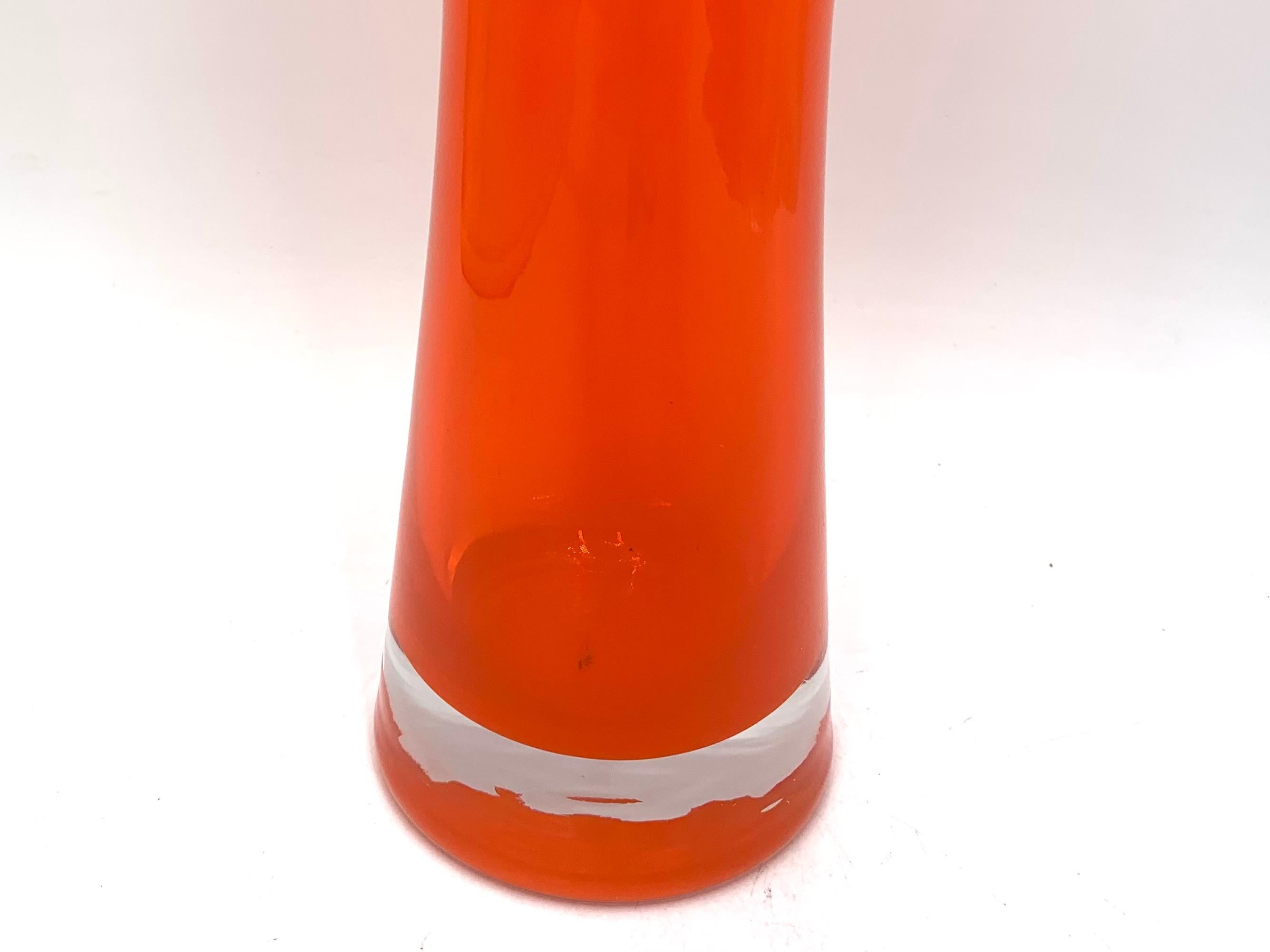 Tall Orange Vase, Poland, 1970s 1