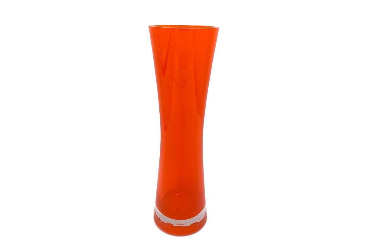 Tall Orange Vase, Poland, 1970s 2