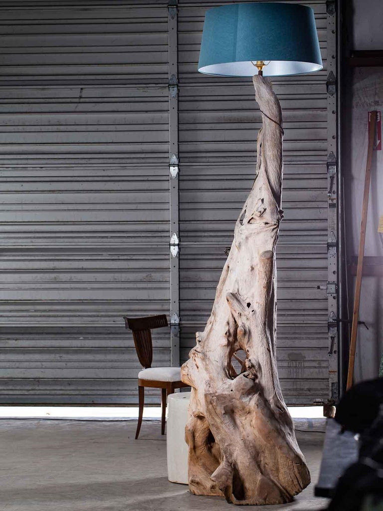 Image result for Tall Organic Modern Beach Driftwood Floor Lamp Custom Shade For Sale at ...