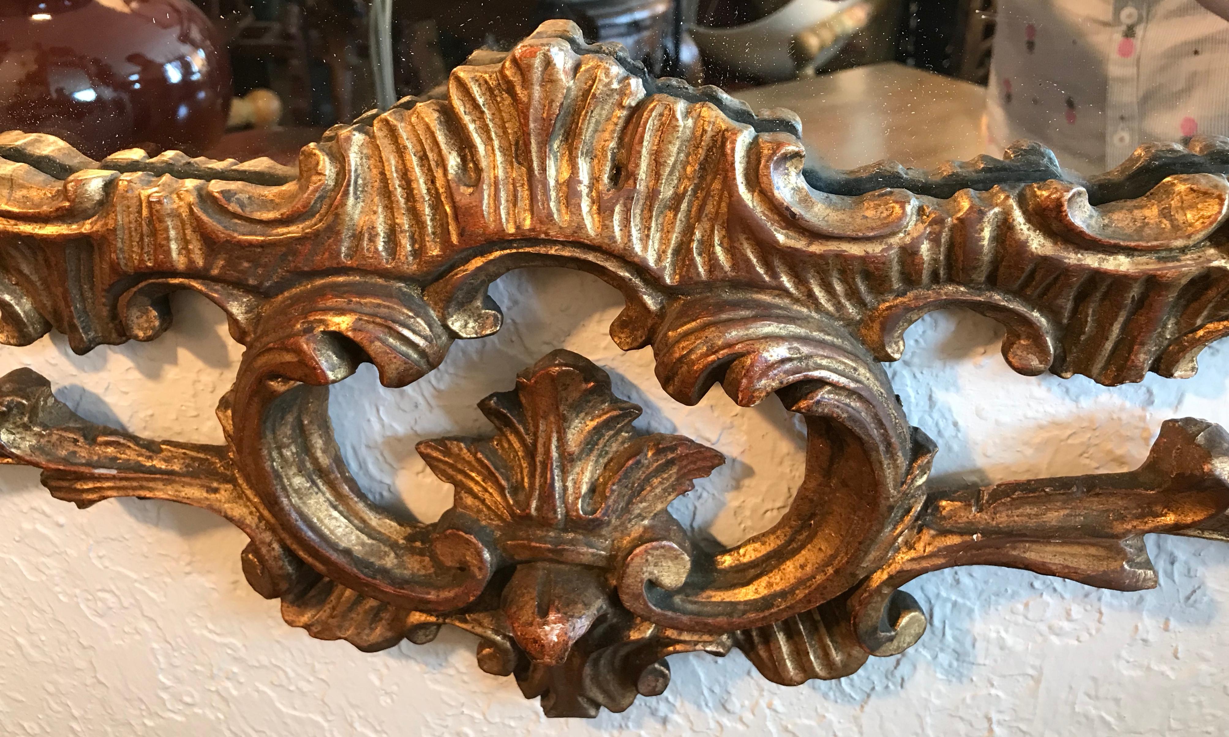 Tall Pagoda Top Chippendale Style Gilt Mirror 8