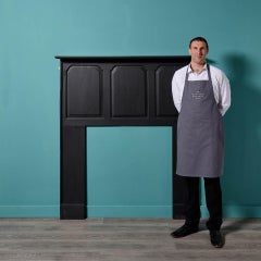 Tall Painted 19th Century Oak Fire Mantel