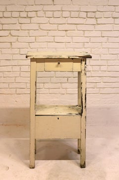 Tall Painted Pine Table, Hungary, c. 1920s