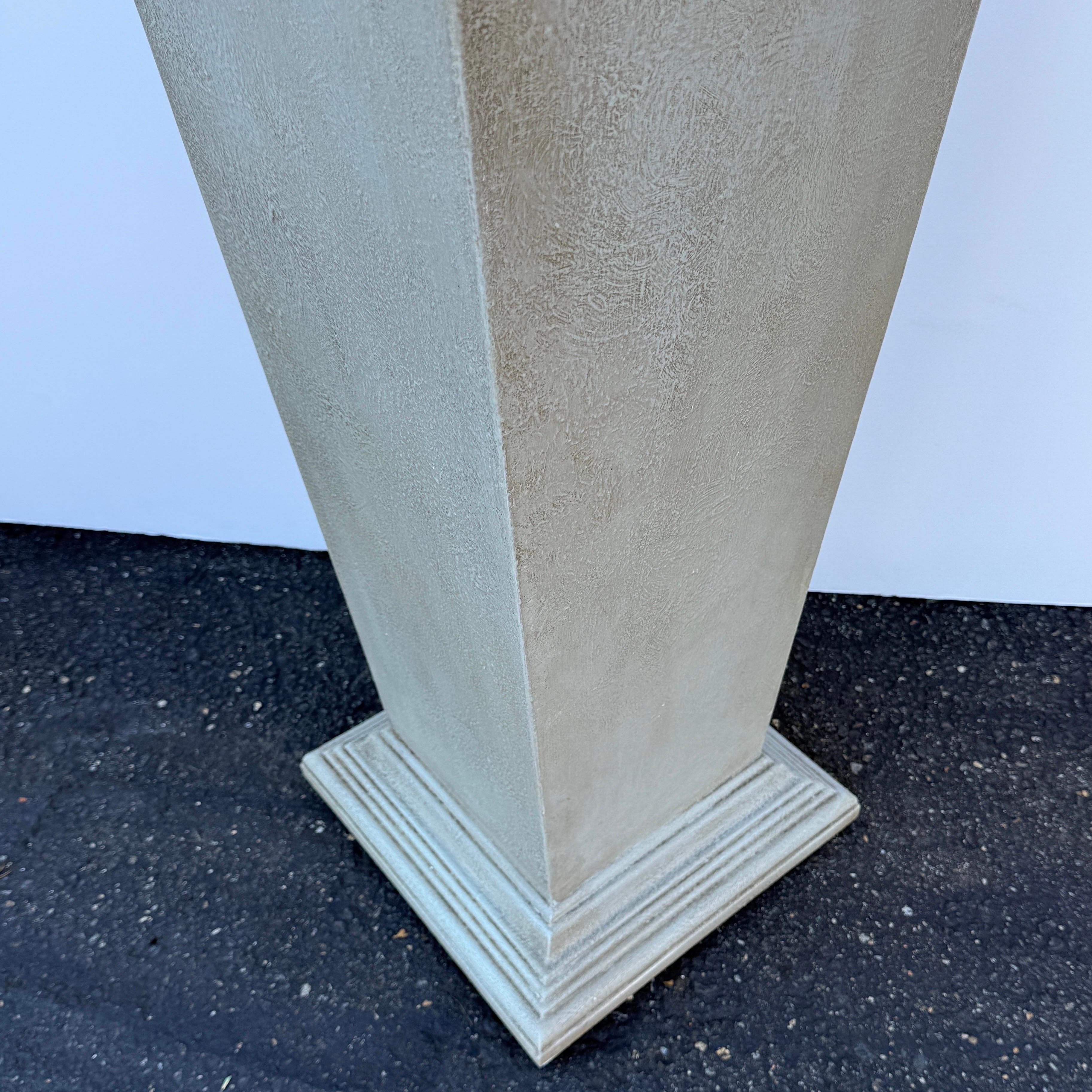 Tall Painted Wood Pedestal Statue Stand Gustavian Style For Sale 3
