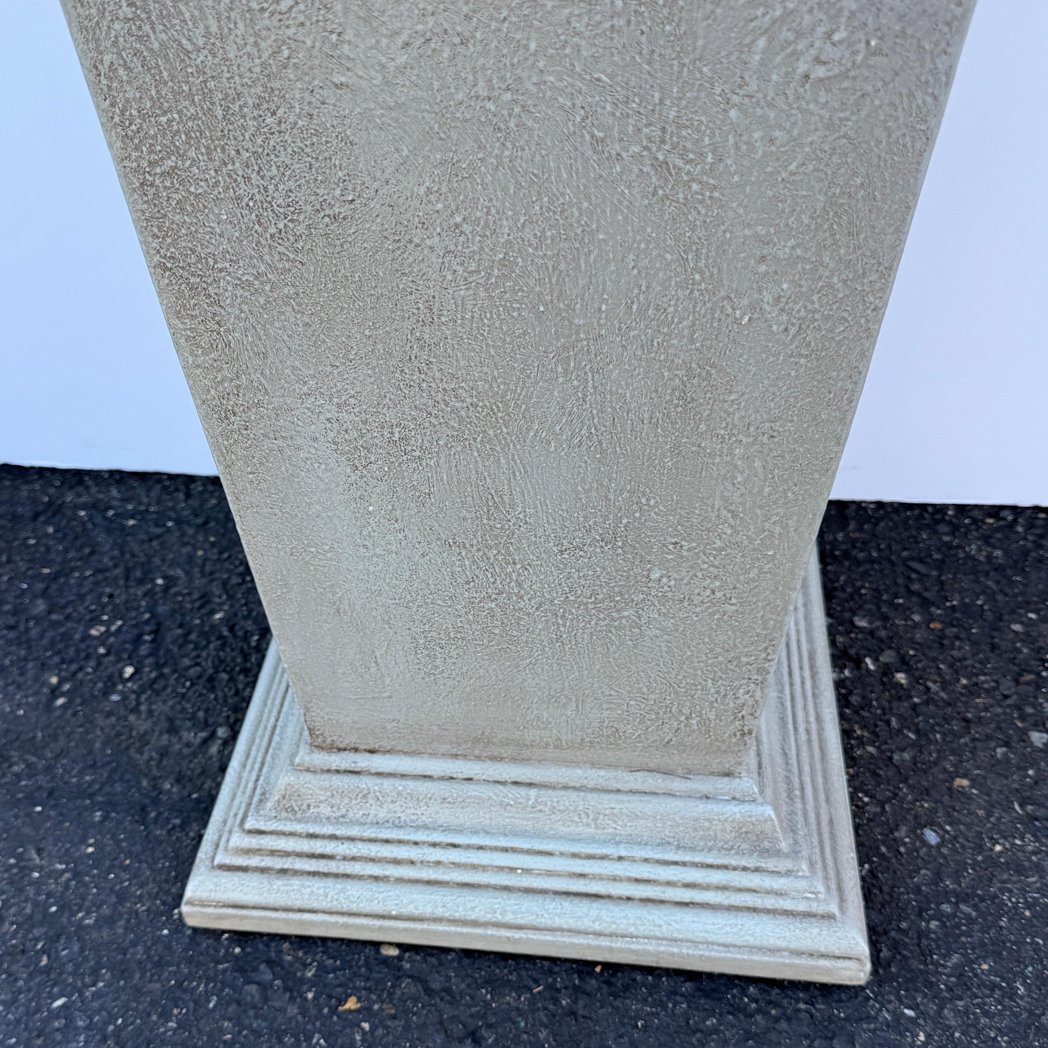 Tall Painted Wood Pedestal Statue Stand Gustavian Style For Sale 6