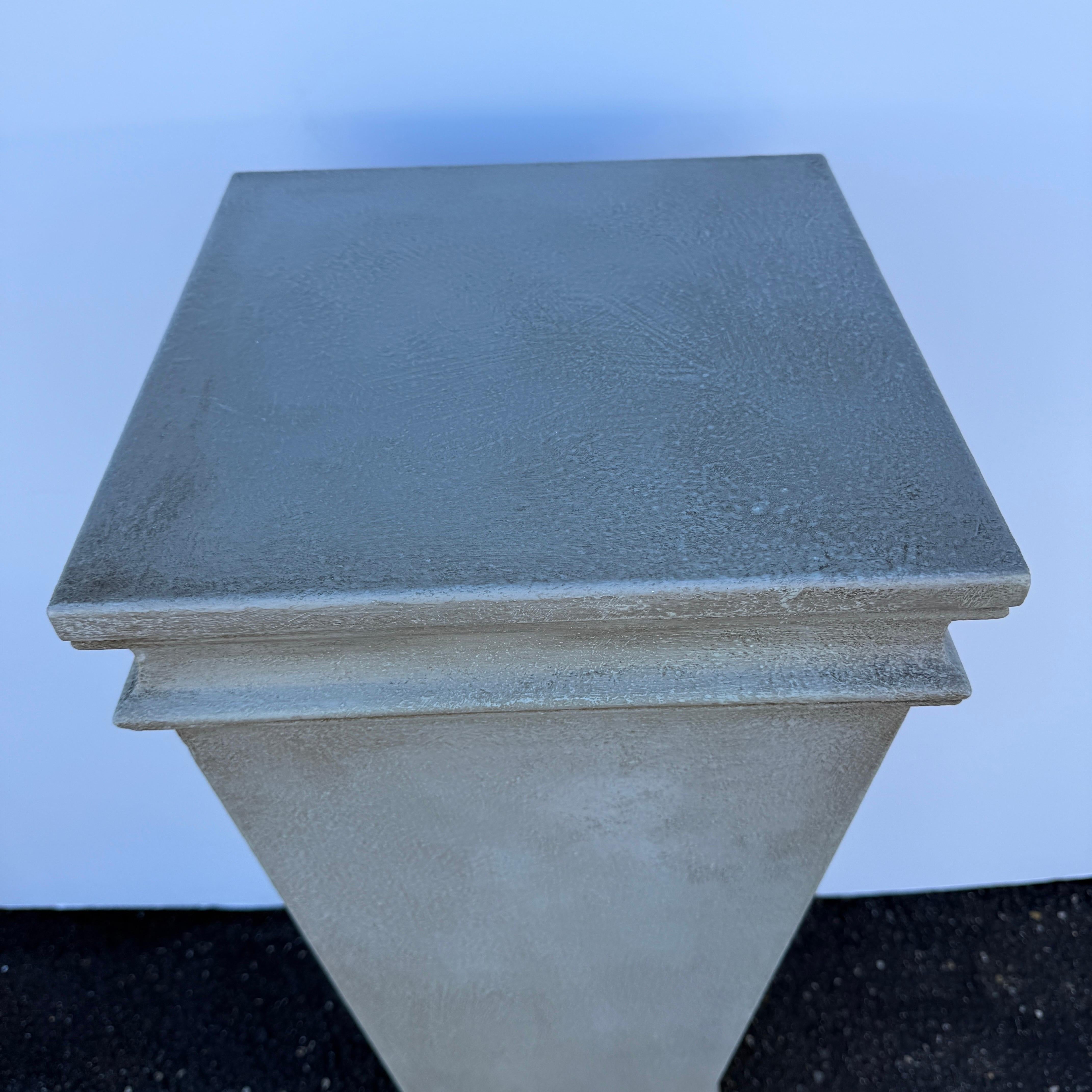 Tall Painted Wood Pedestal Statue Stand Gustavian Style In Good Condition For Sale In Haddonfield, NJ