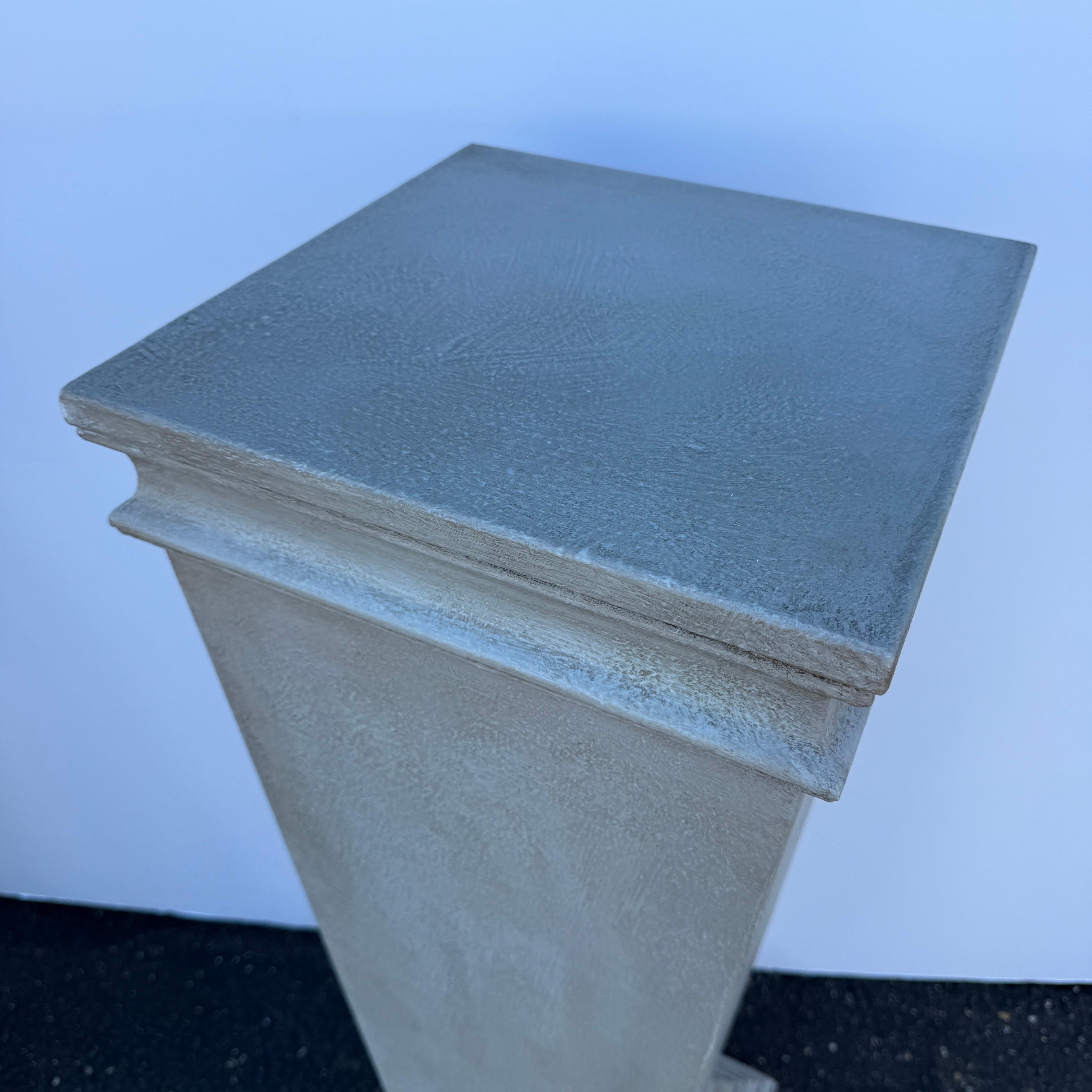 Tall Painted Wood Pedestal Statue Stand Gustavian Style For Sale 1