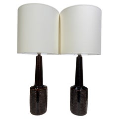 Paire de lampes en céramique Linnemann schmidt Danemark 1970