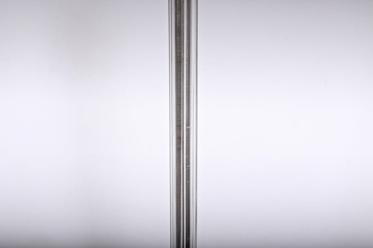 Tall Pair of 1940's Crystal Candlestick Bedside Lamps with Crystal Ball