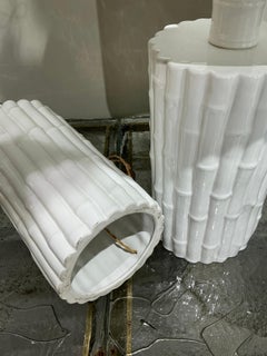 Tall pair of French ceramic lamps circa 1970