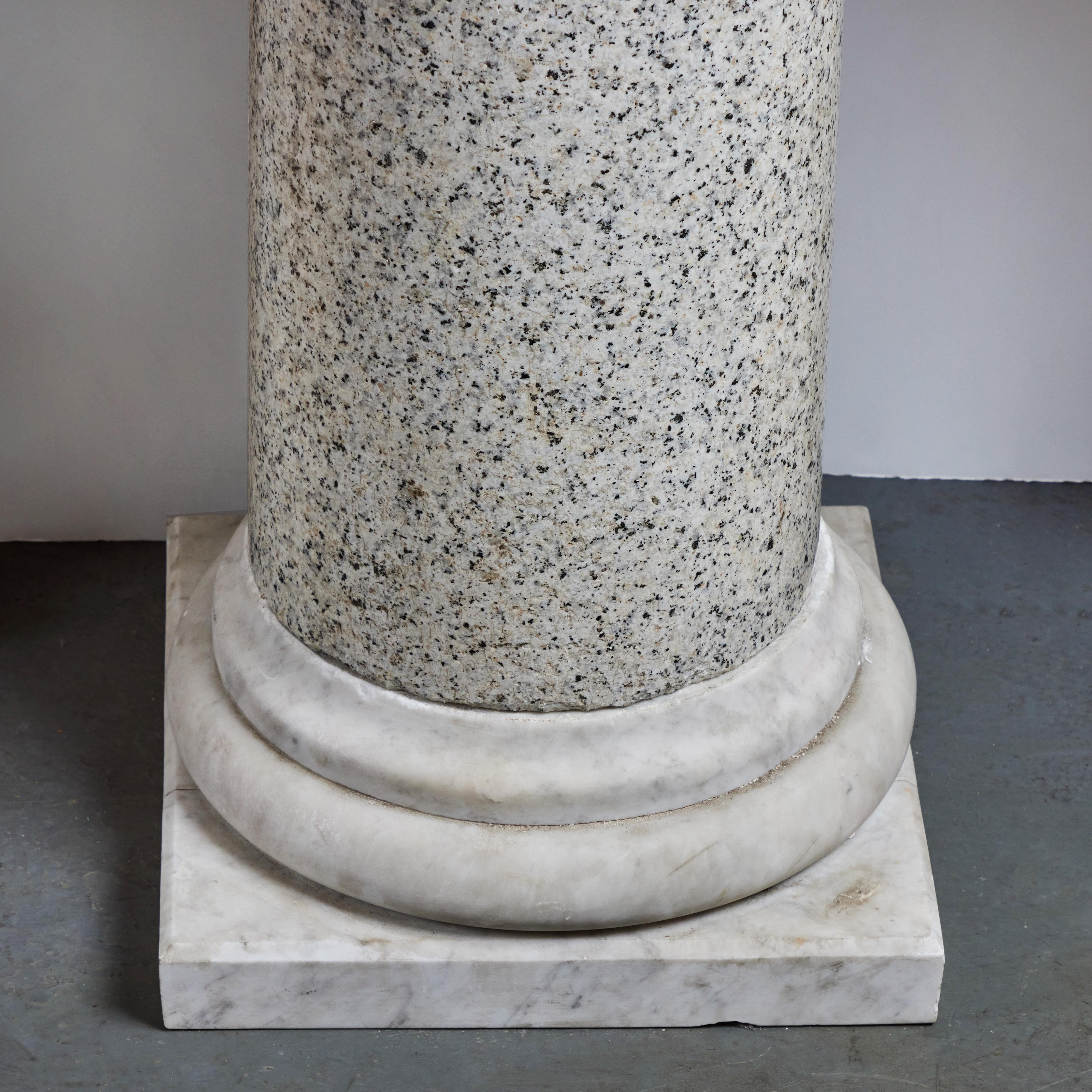 Tall Pair of Marble Pedestals In Good Condition For Sale In Newport Beach, CA