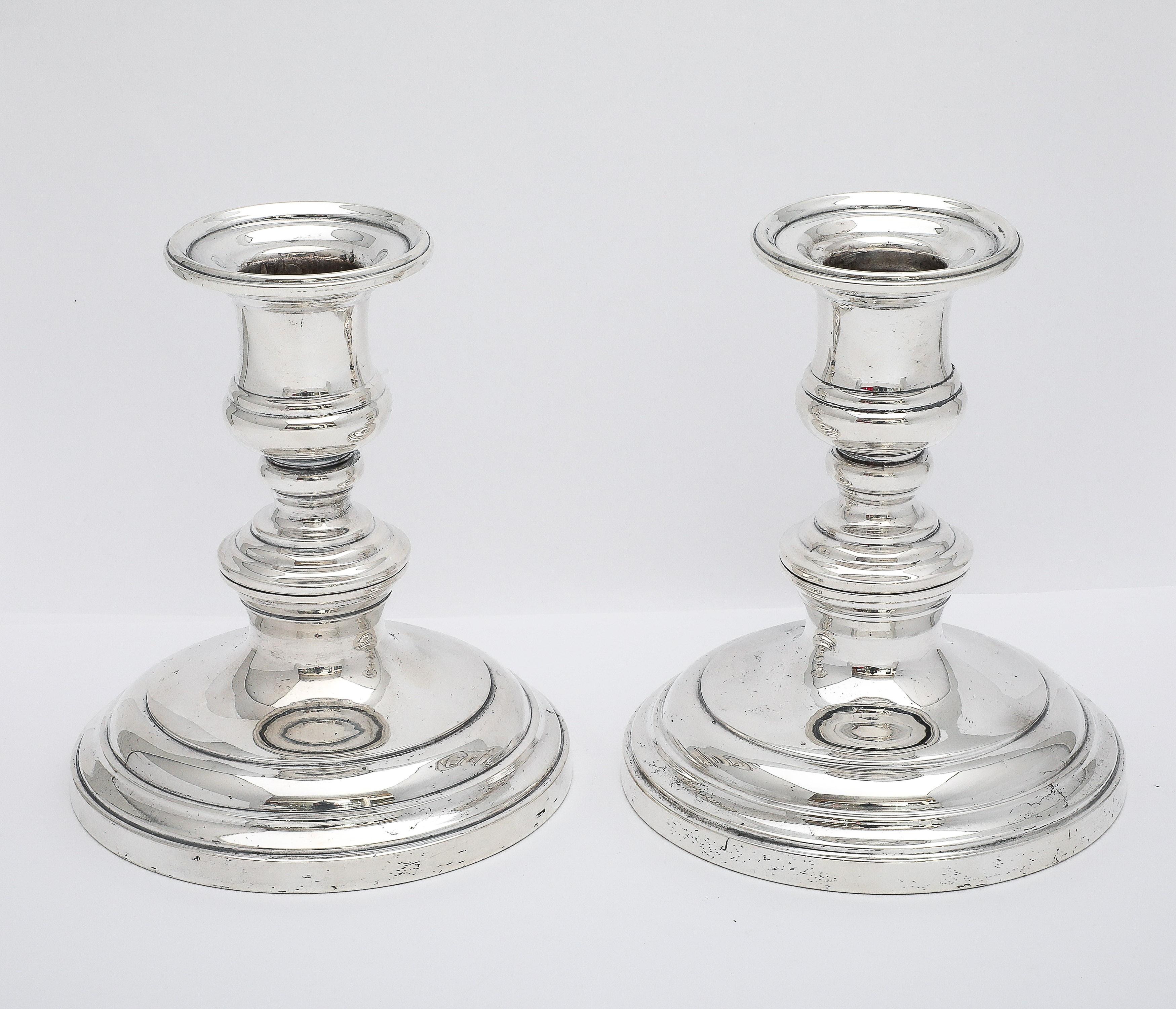 Tall Pair of Sterling Silver George III-Style Candlesticks - S. Kirk and Son 11