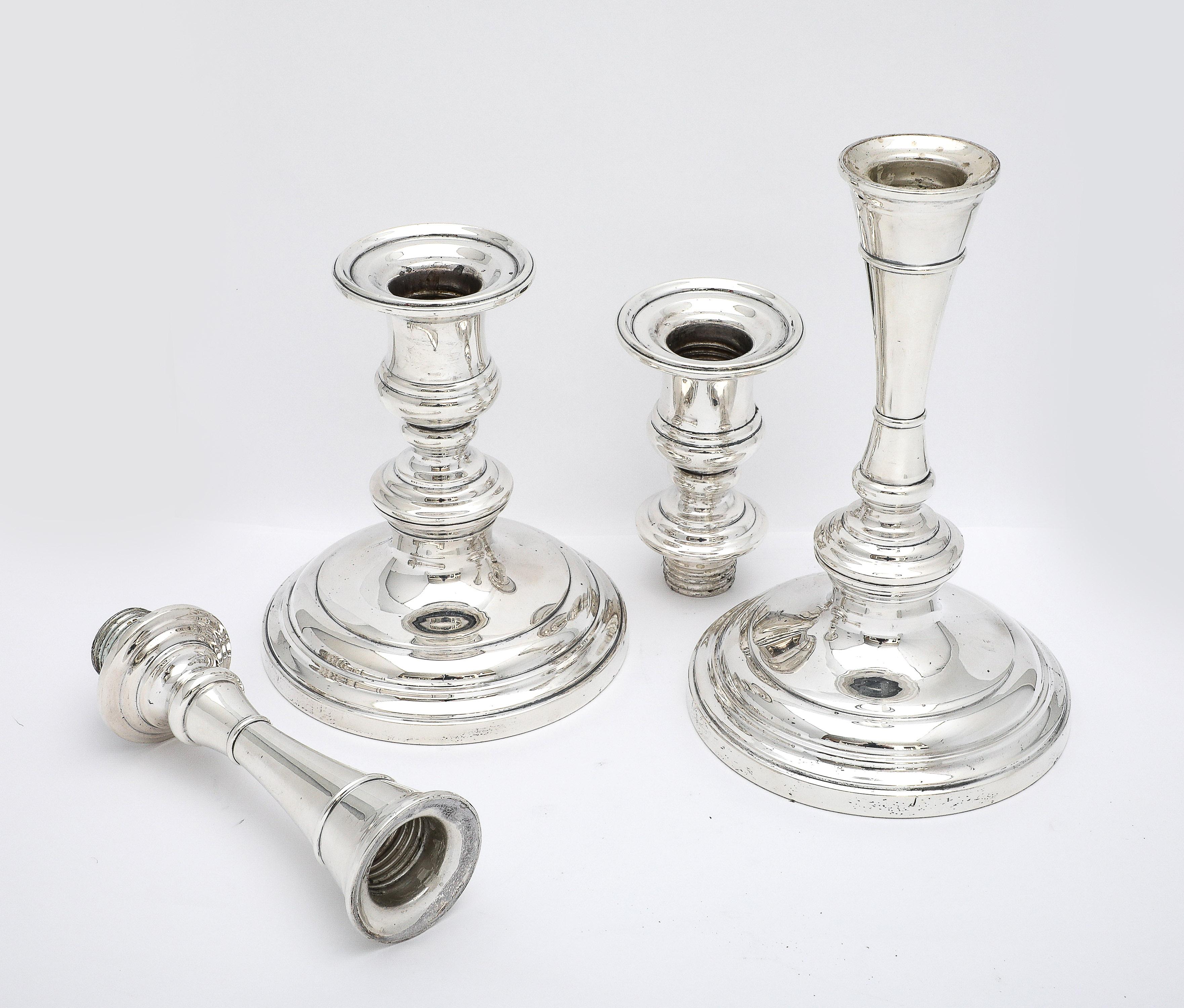  Tall Pair of Sterling Silver George III-Style Candlesticks - S. Kirk and Son For Sale 14