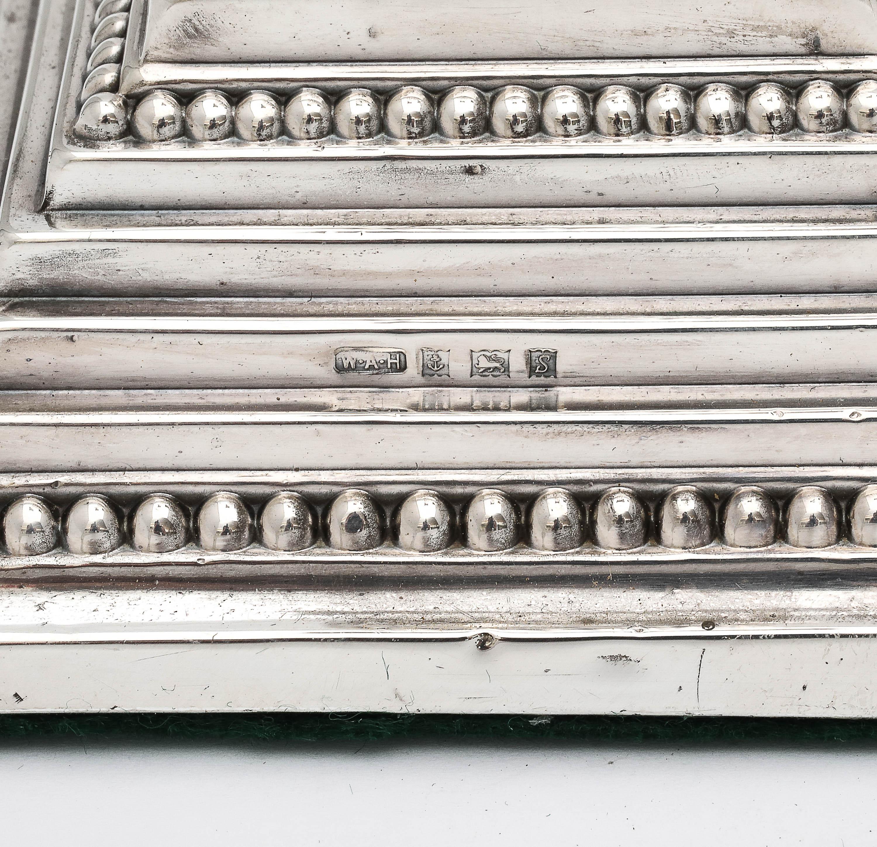 Tall Pair of Sterling Silver Neoclassical-Style Corinthian Column Candlesticks For Sale 3