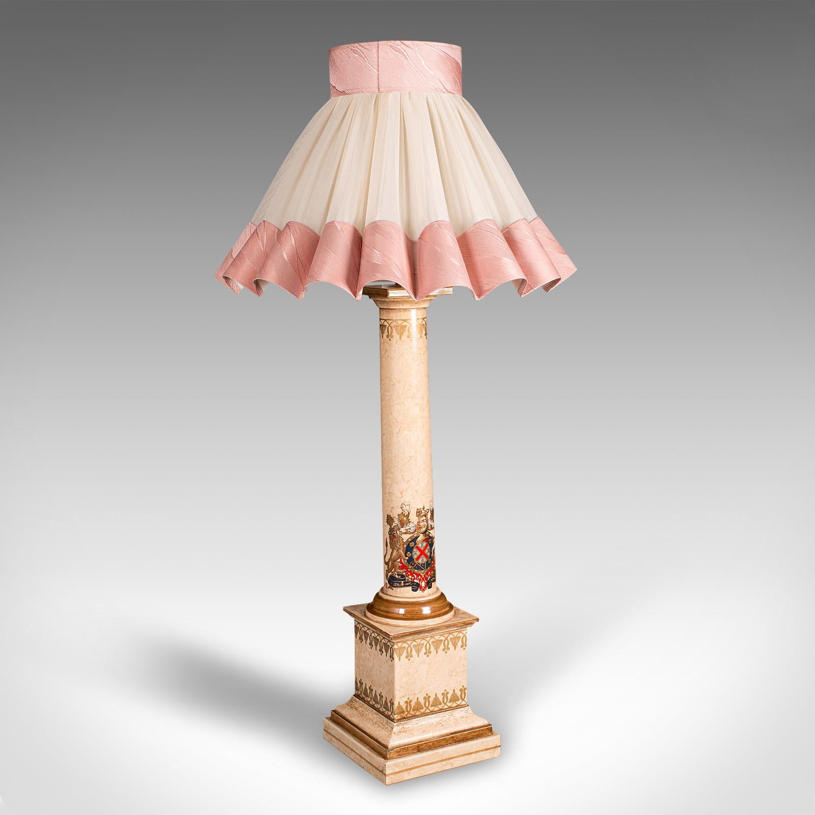 20th Century Tall Pair Of Vintage Table Lamps, English, Decorative Light, Mid Century, C.1960 For Sale