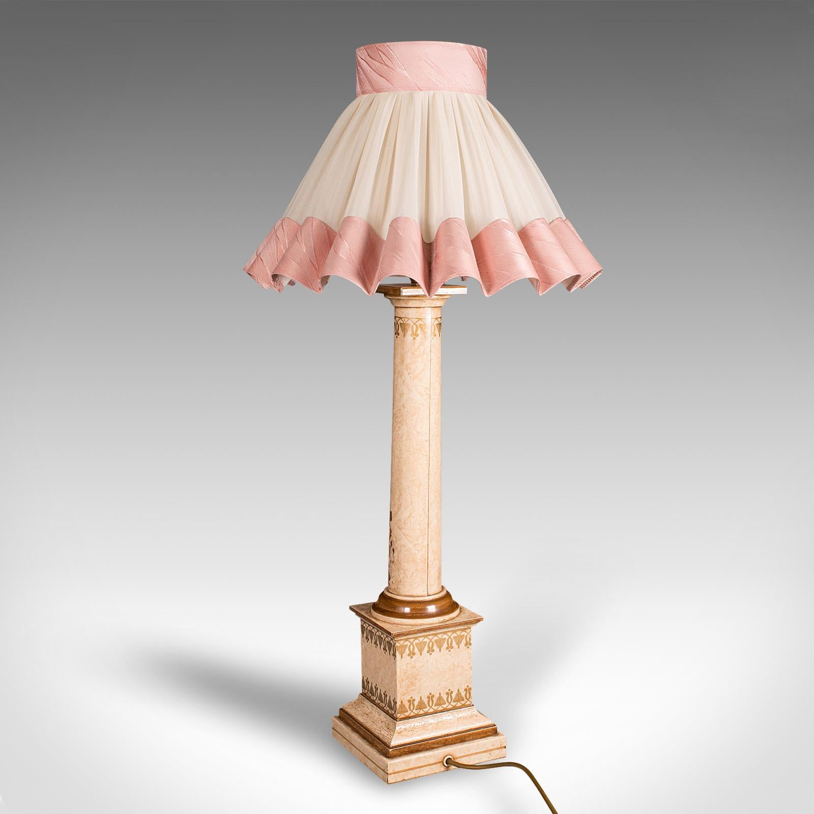 Metal Tall Pair Of Vintage Table Lamps, English, Decorative Light, Mid Century, C.1960 For Sale