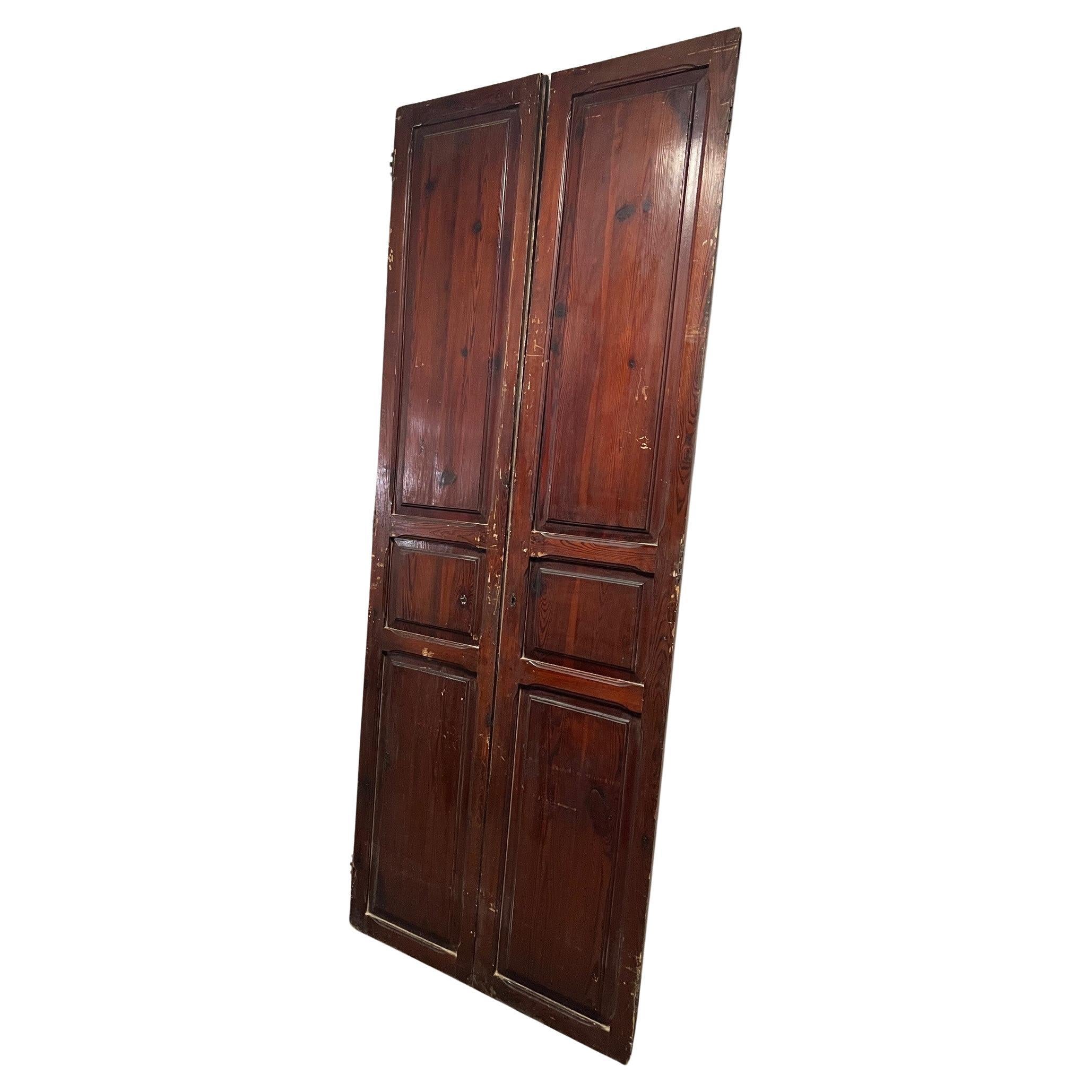 Tall Pair of Wood Interior Doors from Europe