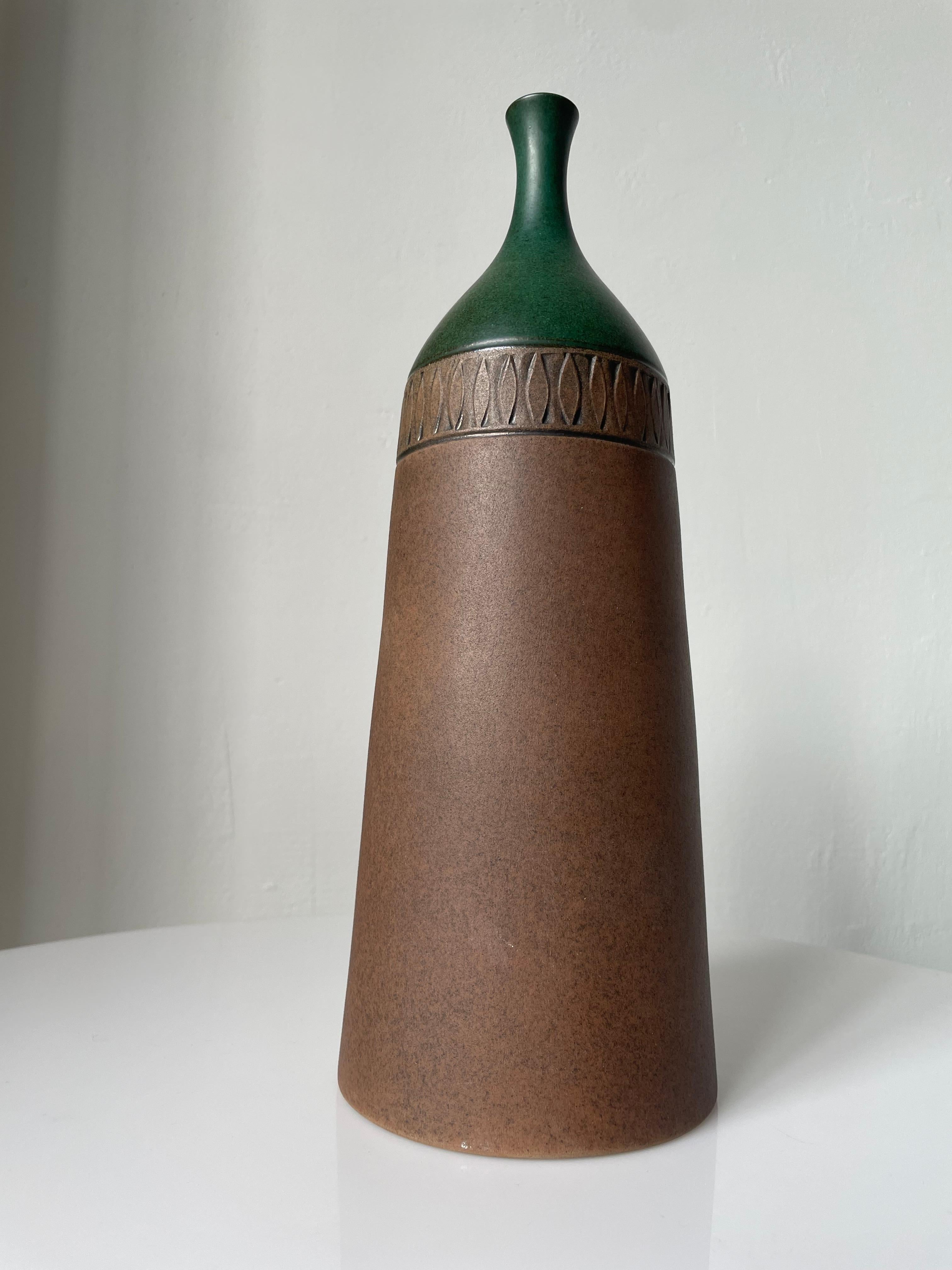 Tall Palmgren Handmade Ceramic Vase, 1960s  For Sale 3