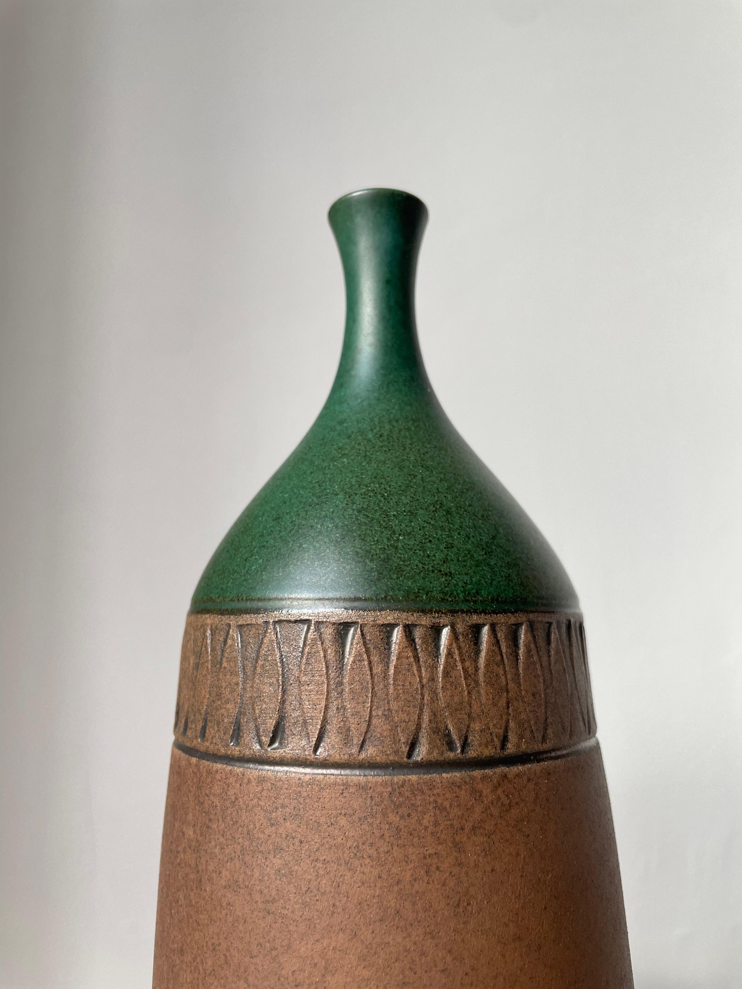 Große handgefertigte Palmgren-Keramikvase, 1960er-Jahre  im Angebot 4