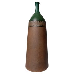 Vintage Tall Palmgren Handmade Ceramic Vase, 1960s 