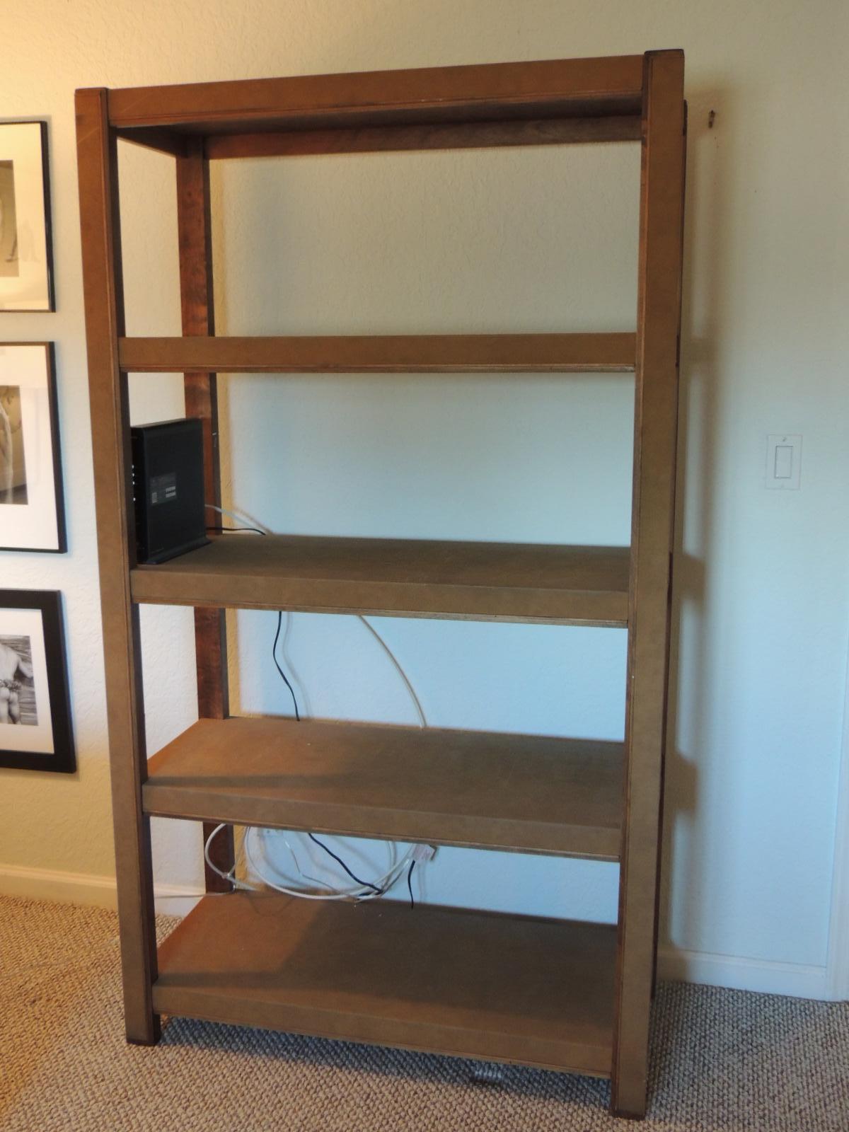 Tall Parson Style Custom Designed Suede Bookcase 2