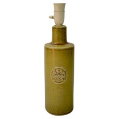 Lampada da tavolo alta in ceramica verde pastello di Desiree, Danimarca, anni '60