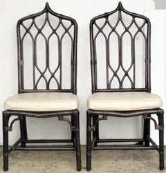 Peak Top Bamboo Rattan Chairs by McGuire