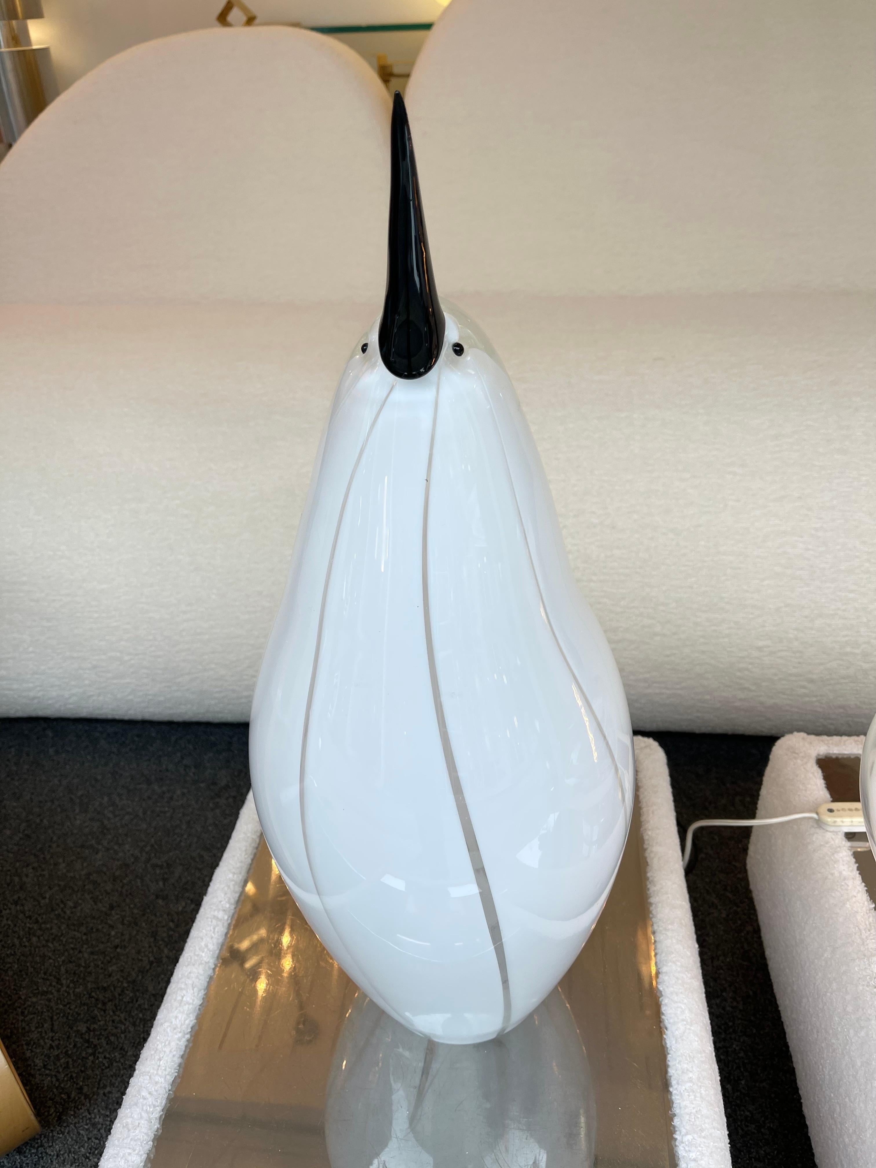 Tall Penguin Murano Glass Lamp, Italy, 1980s 4