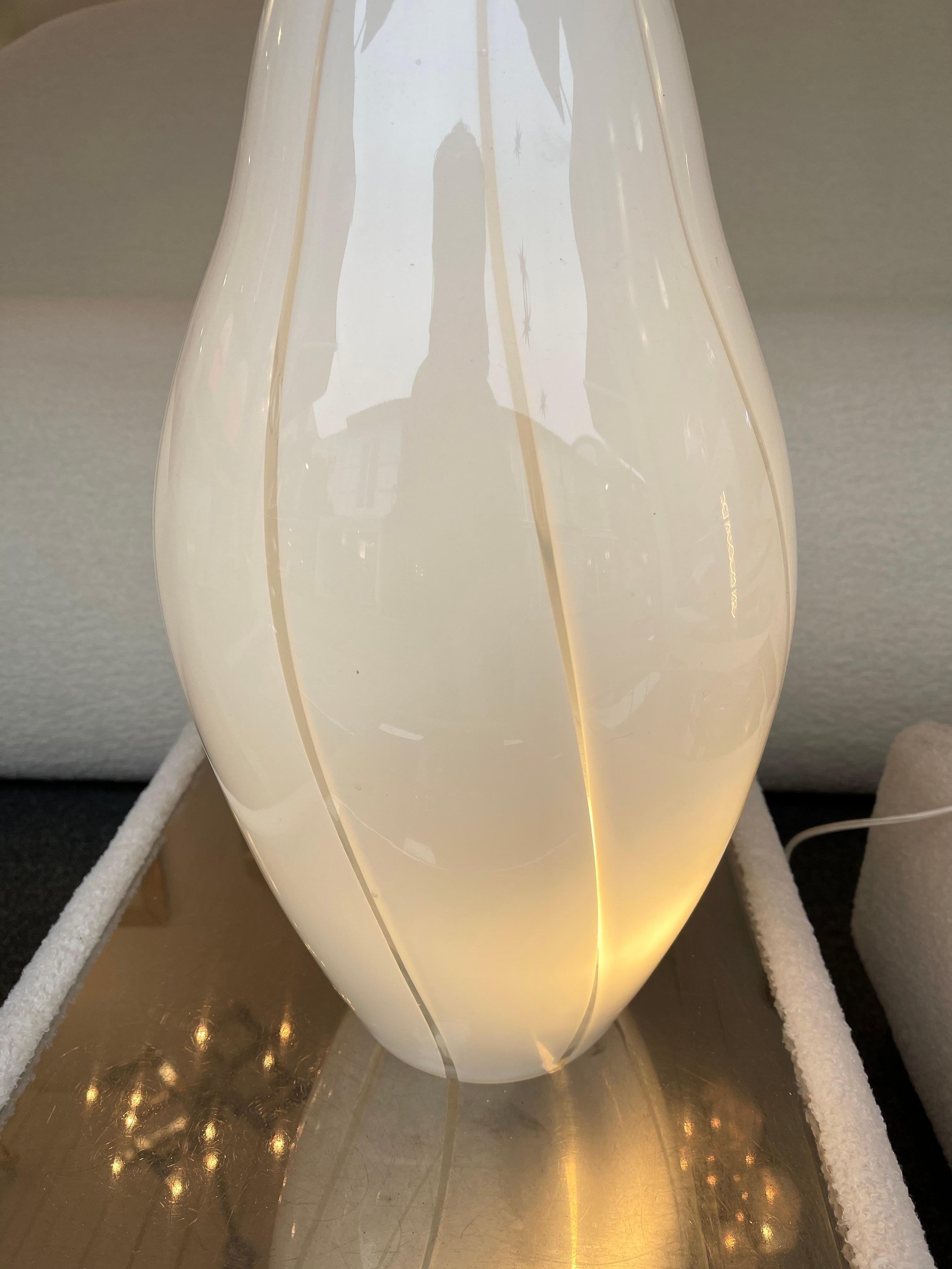 Mid-Century Modern Tall Penguin Murano Glass Lamp, Italy, 1980s