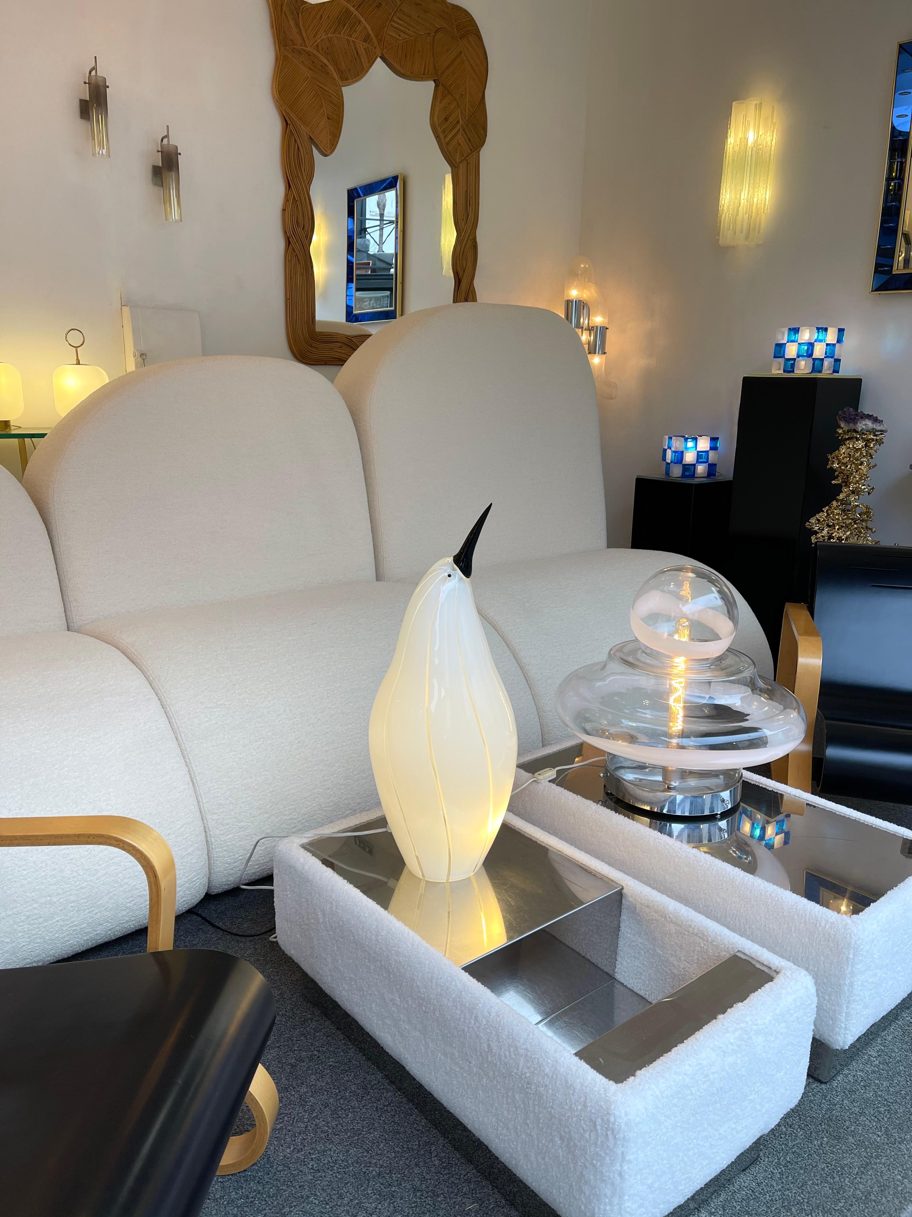 Late 20th Century Tall Penguin Murano Glass Lamp, Italy, 1980s