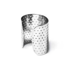 Tall Perforated Bracelet Cuff, 935 Silver