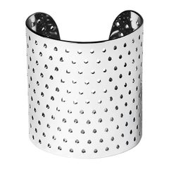 Tall Perforated Bracelet Cuff, 935 Silver